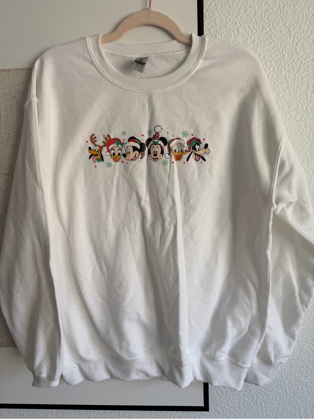 White Disney Holiday Crewneck Sweatshirt